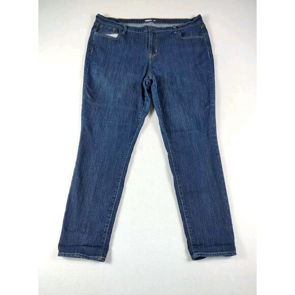Old Navy Jeans Women's Size 16 Blue Curvy Skinny Minimalist Classiccore Normcore - Picture 1 of 13